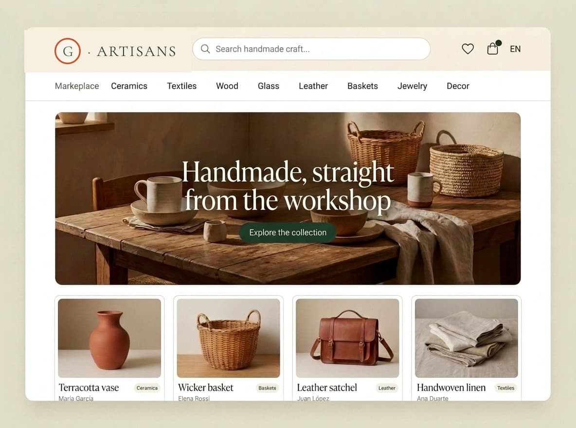 Discover the artisan marketplace.
